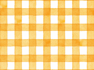 ギンガムチェックの水彩イラスト