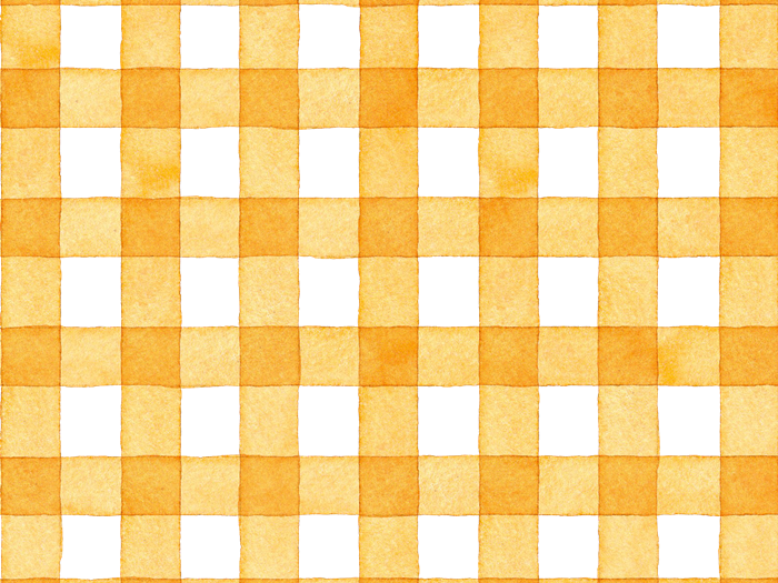 ギンガムチェックの水彩イラスト