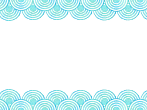 青海波の水彩イラスト素材