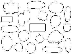 吹き出しのイラスト