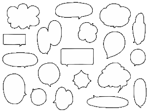 吹き出しのフリーイラスト
