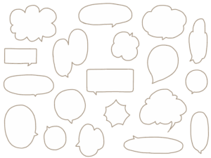 吹き出しのイラスト