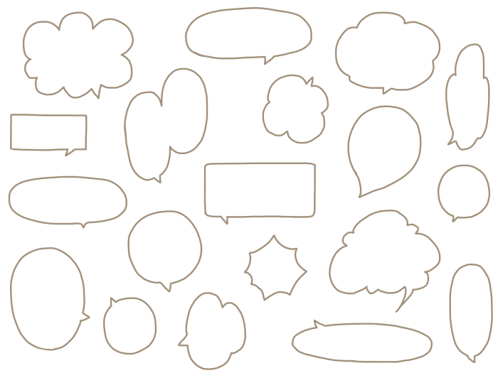 吹き出しのイラスト