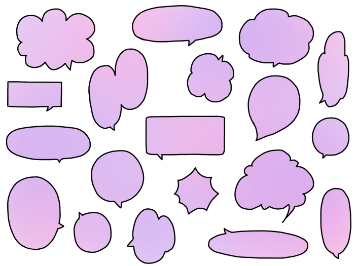 吹き出しのイラスト