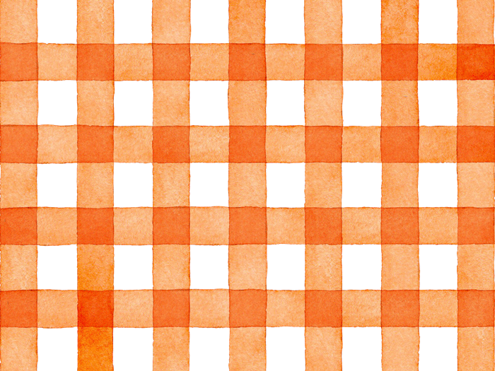 ギンガムチェックの水彩イラスト