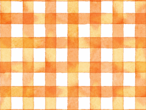 ギンガムチェックの水彩イラスト