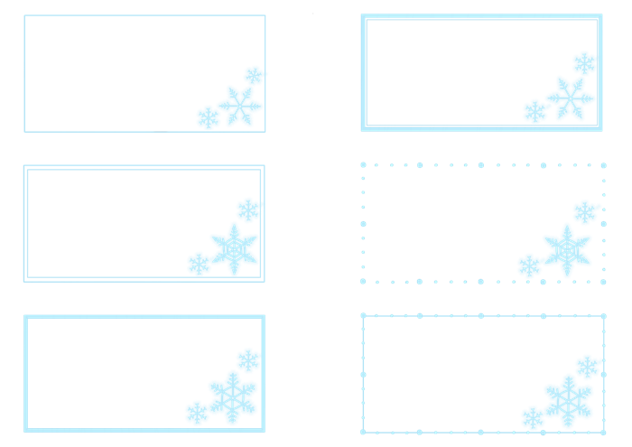 雪の結晶のフレーム素材