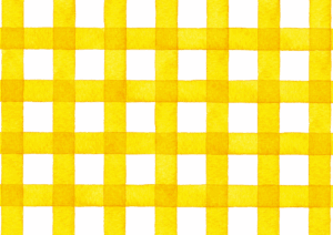 ギンガムチェックの水彩イラスト