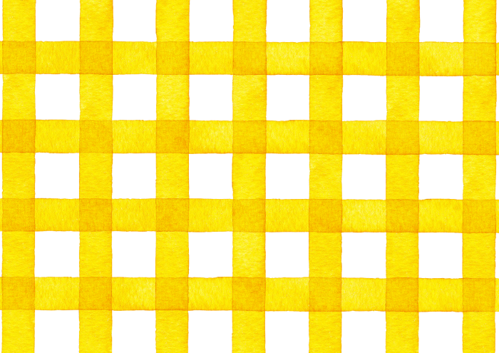 ギンガムチェックの水彩イラスト