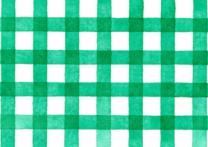 ギンガムチェックの水彩イラスト