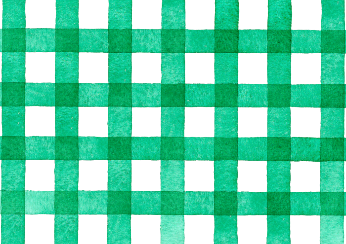 ギンガムチェックの水彩イラスト