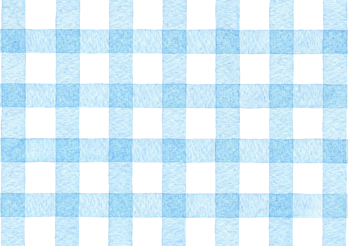 ギンガムチェックの水彩イラスト