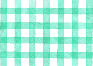 ギンガムチェックの水彩イラスト