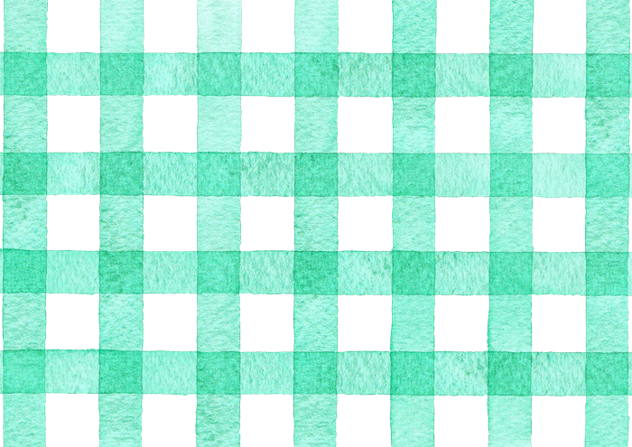 ギンガムチェックの水彩イラスト