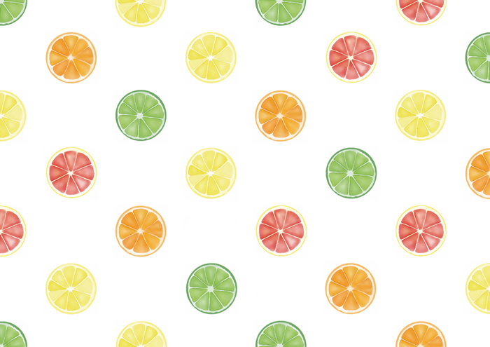 柑橘類の輪切りのイラスト素材
