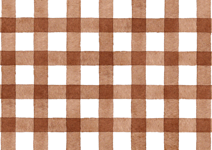 茶色のギンガムチェックのイラスト