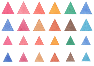 三角の水彩イラスト素材