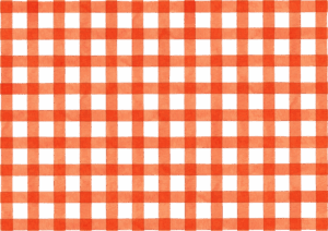 ギンガムチェックの水彩イラスト