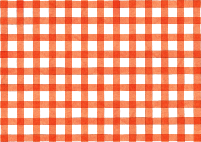 ギンガムチェックの水彩イラスト