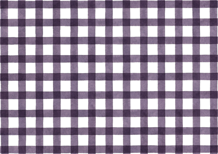 紫色のギンガムチェックのイラスト