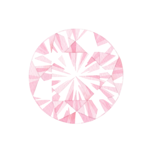 ピンクの宝石の水彩イラスト素材