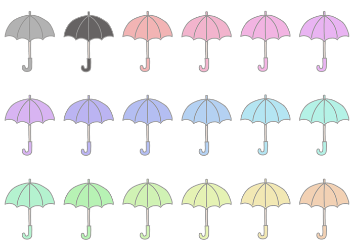 傘のイラスト素材