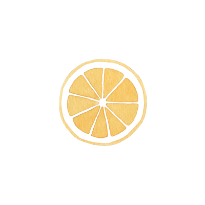 レモンの輪切りの水彩イラスト素材