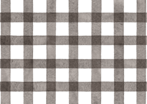 ギンガムチェックの水彩イラスト