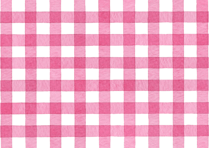 ギンガムチェックの水彩イラスト