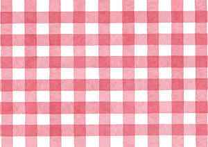 ギンガムチェックの水彩イラスト