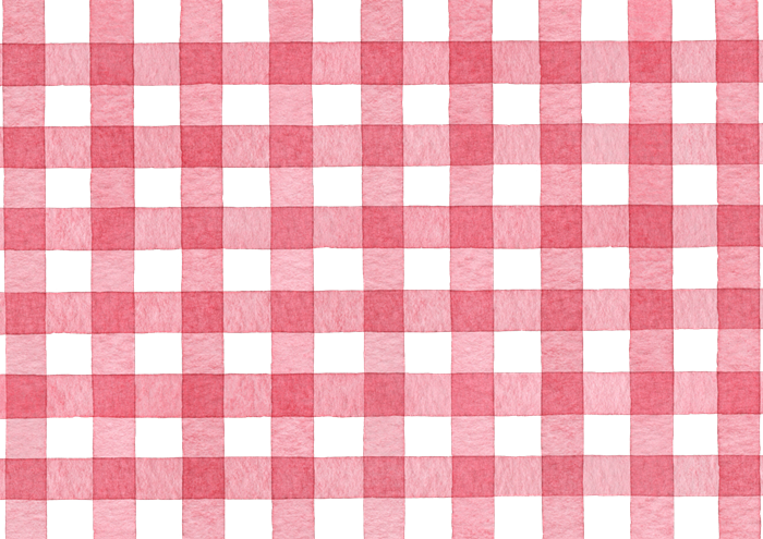 ギンガムチェックの水彩イラスト