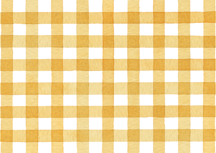 ギンガムチェックの水彩イラスト