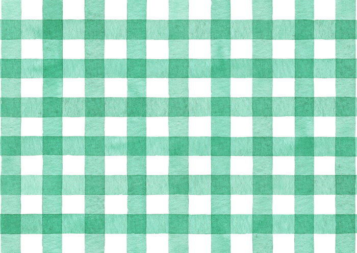 ギンガムチェックの水彩イラスト