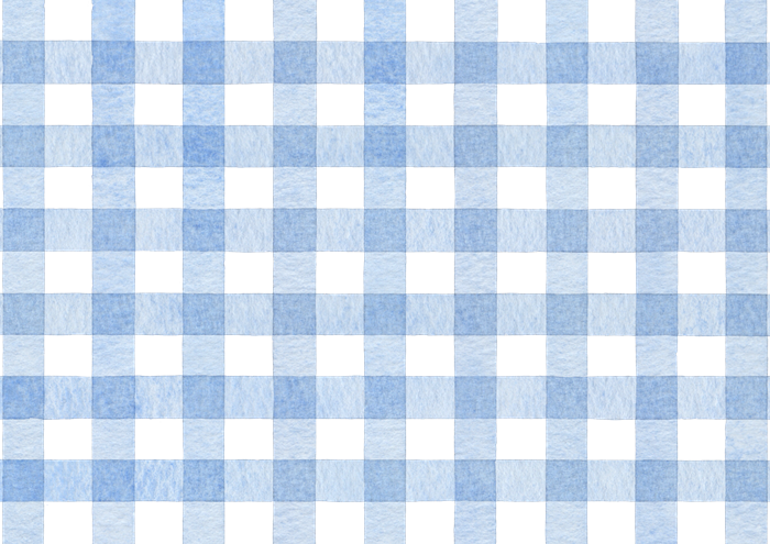 ギンガムチェックの水彩イラスト