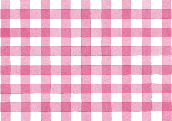 ギンガムチェックの水彩イラスト
