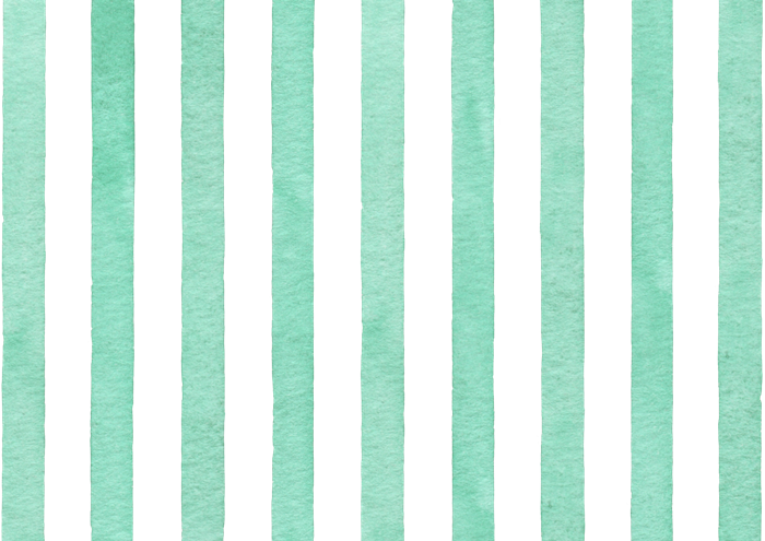 緑色のストライプの水彩イラスト素材