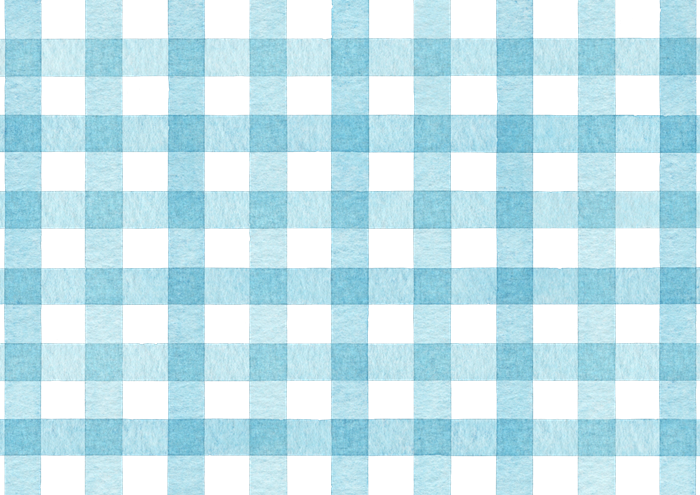 ギンガムチェックの水彩イラスト