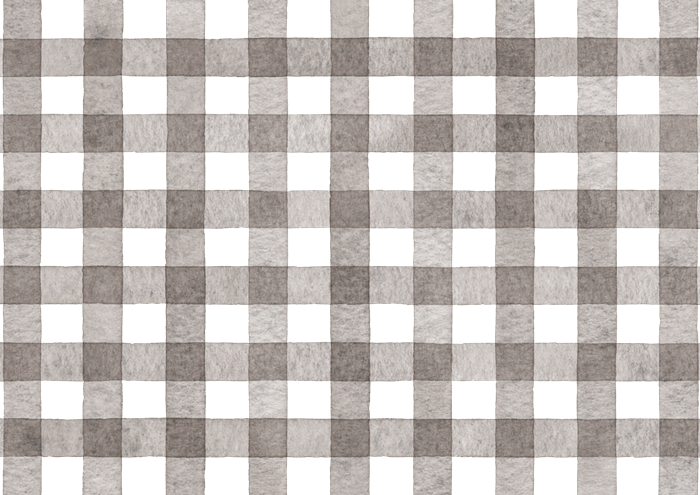 ギンガムチェックの水彩イラスト