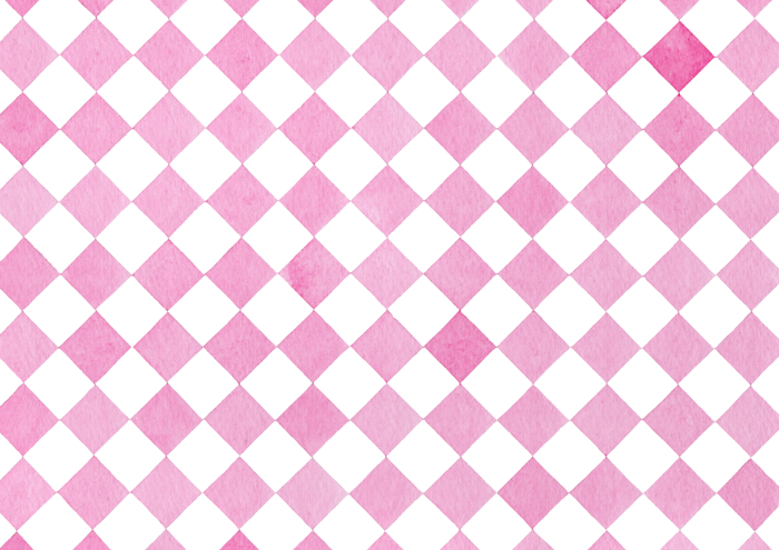 ピンクのひし形の水彩イラスト素材