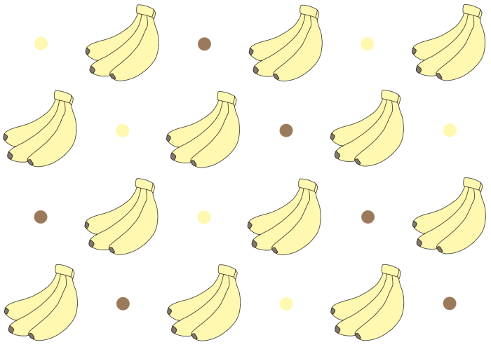 バナナの背景イラスト