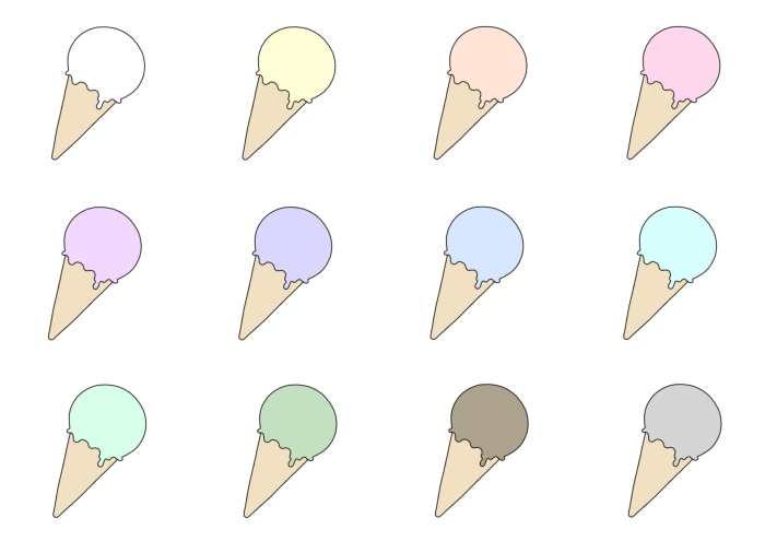 アイスクリームのイラスト