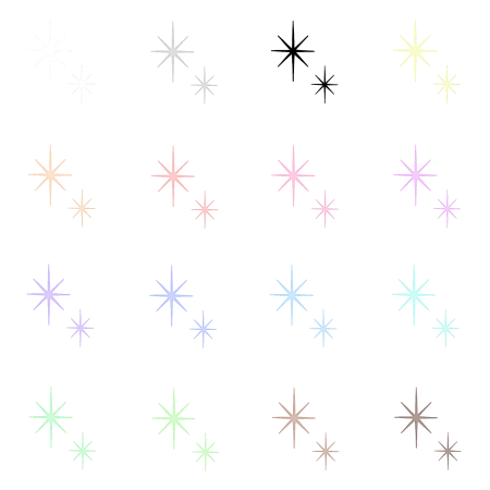 キラキラのイラストセット