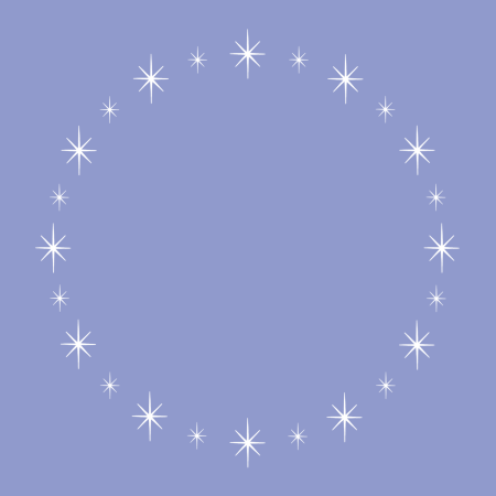 キラキラのフレームイラスト