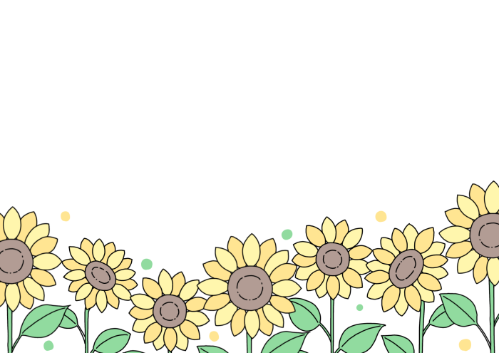 ひまわりのイラスト