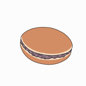 どら焼きのイラスト