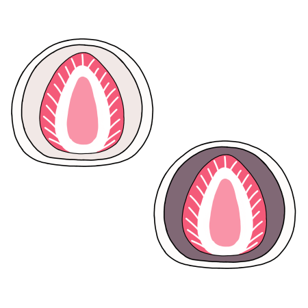 苺大福の手書きイラスト