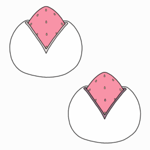 苺大福のイラスト