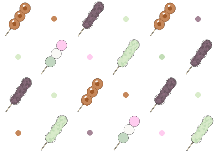 団子の背景イラスト