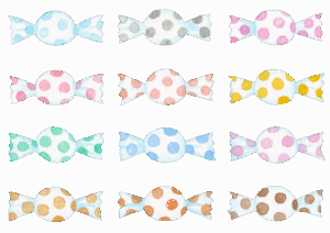 キャンディの水彩イラスト