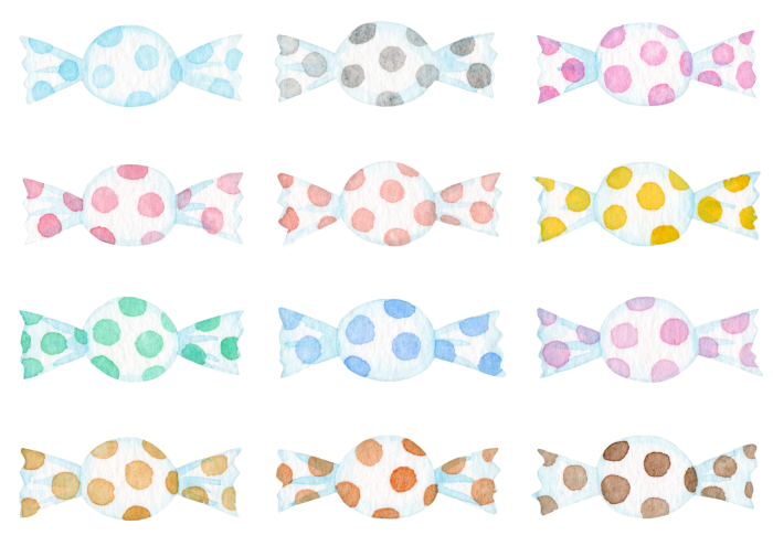 キャンディの水彩イラスト